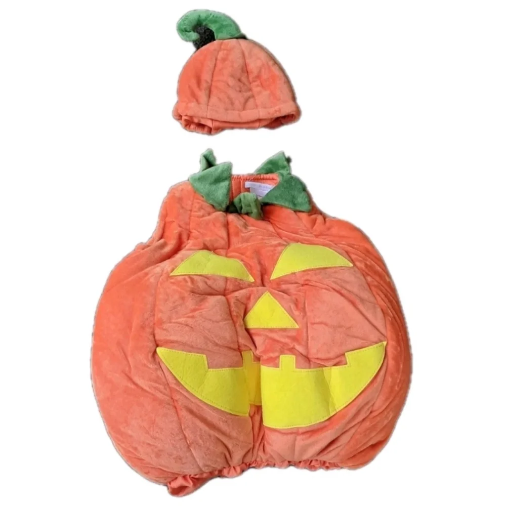 Pottery Barn Kids Glow-in-the-Dark Pumpkin Costume Size 7-8 NWT Halloween